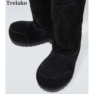 Trelako Suede Platform Snow Boots for Women Cozy & Stylish