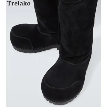 Trelako Suede Platform Snow Boots for Women Cozy & Stylish