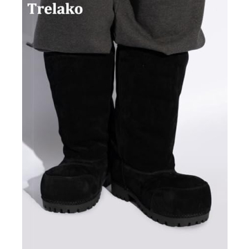 Trelako Suede Platform Snow Boots for Women Cozy & Stylish