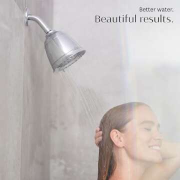 T3 Source Showerhead | Adjustable Chrome Shower Head with Chlorine Filter | Copper, Zinc, and Calciu...