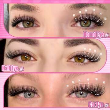 Fluffy Lash Extension Kit Wispy Eyelash Extension Kit 10-18MM Natural Lash Clusters 180PCS Cluster E...