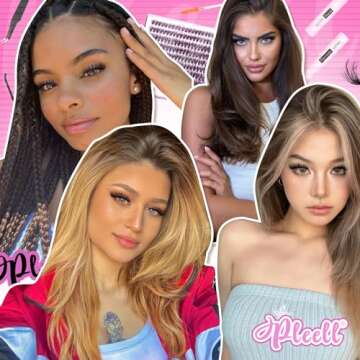 Fluffy Lash Extension Kit Wispy Eyelash Extension Kit 10-18MM Natural Lash Clusters 180PCS Cluster Eyelash Extensions with Lash Bond and Remover and Lash Applicator DIY Lashes Extension by Pleell