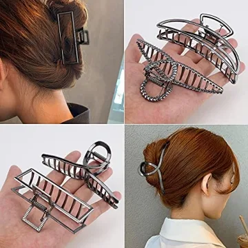 Stylish Large Metal Hair Claws for Thick Hair - 5 Unique Designs