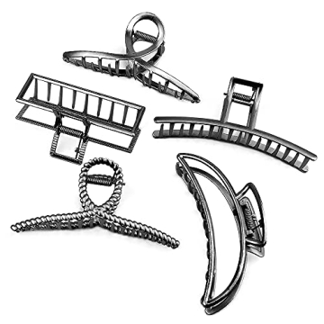 Stylish Large Metal Hair Claws for Thick Hair - 5 Unique Designs
