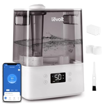 LEVOIT Smart Humidifiers for Bedroom Large Room Home,(6L) Cool Mist Top Fill Essential Oil Diffuser ...