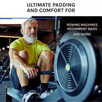 Domain Cycling Bike Seat Cushion for Recumbent Bike - Pad Gel Exercise Bike Seat Cover for Recumbent...