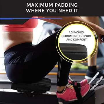 Domain Cycling Bike Seat Cushion for Recumbent Bike - Pad Gel Exercise Bike Seat Cover for Recumbent Bike Seat, Stationary Spin Bicycle Seat, Women and Men, 39.37 x 29.21 cm