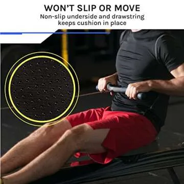 Domain Cycling Bike Seat Cushion for Recumbent Bike - Pad Gel Exercise Bike Seat Cover for Recumbent Bike Seat, Stationary Spin Bicycle Seat, Women and Men, 39.37 x 29.21 cm
