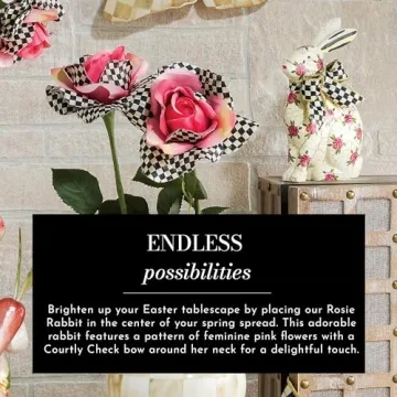 Charming MacKenzie-Childs Rosie Rabbit Figurine for Spring