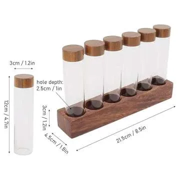 Elegant Coffee Bean Storage Tubes with Wooden Stand
