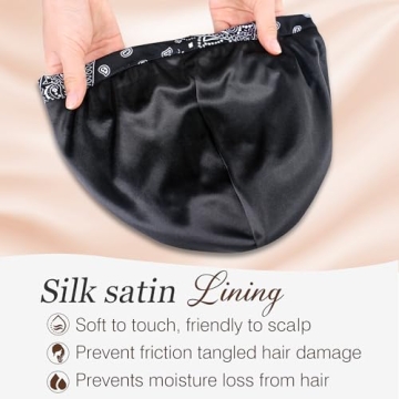 Stylish Ababalaya Satin Lined Turbans for Hair Protection