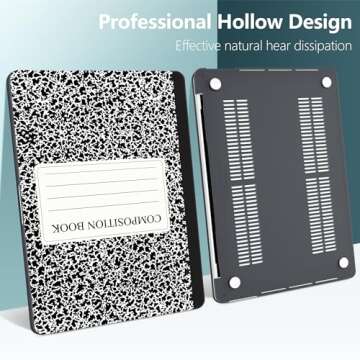 Dongke MacBook Pro 13 inch Case Model A2251/A2289 2020 Released, Plastic Hard Shell Case Cover for MacBook Pro 13 inch with Retina Display & Touch Bar Fits Touch ID (Composition Book)