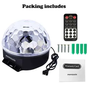 Memzuoix Disco Ball with Remote and Sound Activation