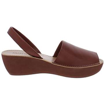 Kenneth Cole REACTION Womens Fine Glass Slingback Platform Sandal, Brown, 8 US