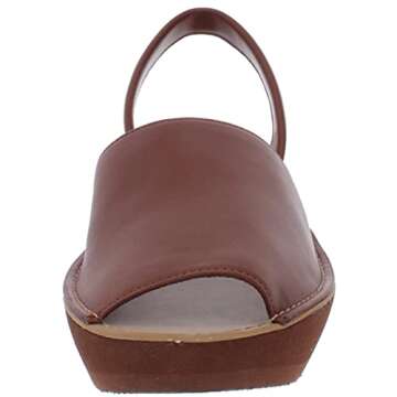 Kenneth Cole REACTION Womens Fine Glass Slingback Platform Sandal, Brown, 8 US