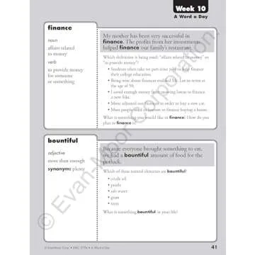 A Word a Day, Grade 6