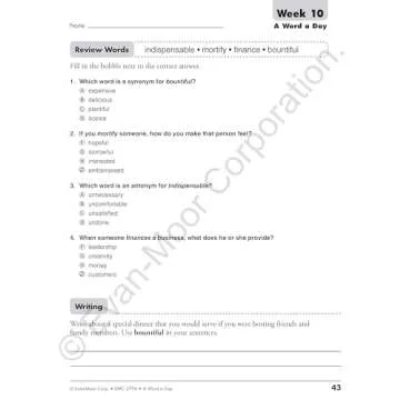 A Word a Day, Grade 6