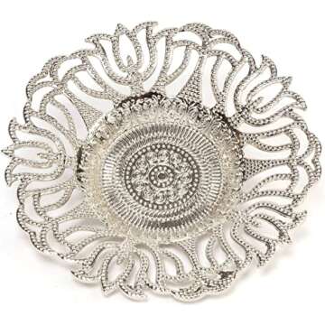 Alisveristime 12 Pc Turkish Greek Arabic Coffee Espresso Cup Saucer Porcelain Set (Silver Mix Color)