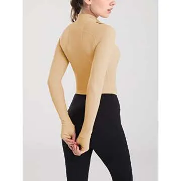 Vsaiddt Women's Stylish Quarter Zip Pullover for Workouts