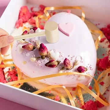 18 Pieces Mini Wooden Crab Lobster Mallets Seafood Shellfish Crab Hammer Solid Hardwood Hammer for Breakable Chocolate Heart, Cracking Seafood Tool and Craft