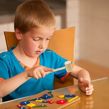 18 Pieces Mini Wooden Crab Lobster Mallets Seafood Shellfish Crab Hammer Solid Hardwood Hammer for Breakable Chocolate Heart, Cracking Seafood Tool and Craft