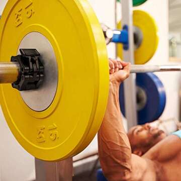 GLE2016 Olympic Barbell Clamp Collar Quick Release Pair of Locking 2 Inches Professional Weight Bar Plate Locks Collar Clips for Workout Weightlifting Fitness Training(Large)