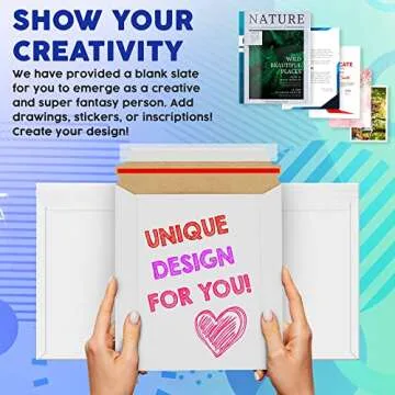 Amiff Rigid Mailers 9.75 x 12.25 Paperboard mailers 9 3/4 x 12 1/4. Pack of 20 white photo mailers. No bend, Self-sealing mailers. Document envelopes