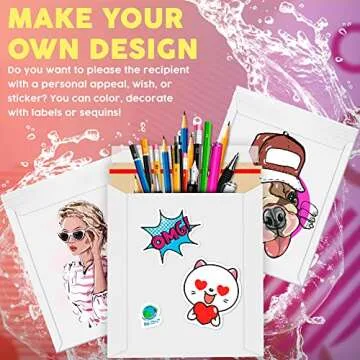 Amiff Rigid Mailers 9.75 x 12.25 Paperboard mailers 9 3/4 x 12 1/4. Pack of 20 white photo mailers. No bend, Self-sealing mailers. Document envelopes