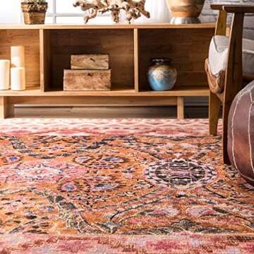 nuLOOM Dara Suzani Jute Area Rug - Vibrant & Durable 4x6