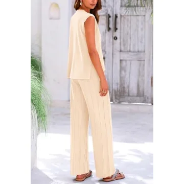 PRETTYGARDEN Women's 2 Piece Knit Loungewear Set