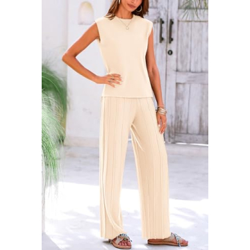 PRETTYGARDEN Women's 2 Piece Knit Loungewear Set