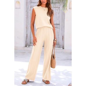 PRETTYGARDEN Women's 2 Piece Knit Loungewear Set