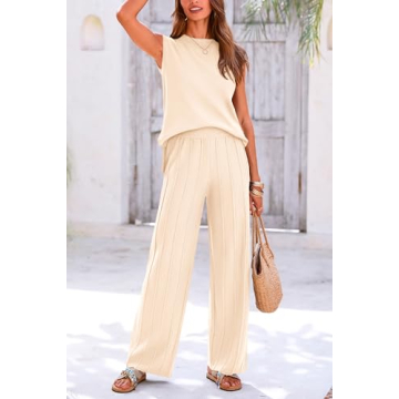 PRETTYGARDEN Women's 2 Piece Knit Loungewear Set