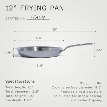 Made In 12-Inch Stainless Steel Frying Pan for All Cooktops