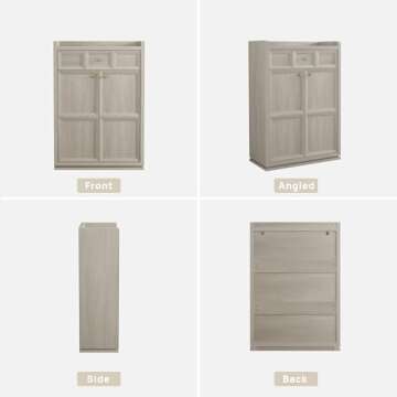 SICOTAS Sideboard Buffet Cabinet with Storage - Modern King Coffee Bar Cabinet with Big Drawer, Adjustable Shelves, Tall Wood Credenza Shoe Cabinet for Home, Kitchen, Entryway