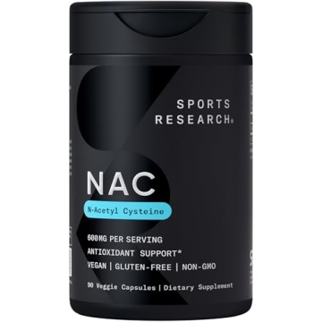 Sports Research NAC 600mg Vegan Capsules - Antioxidant & Immune Support
