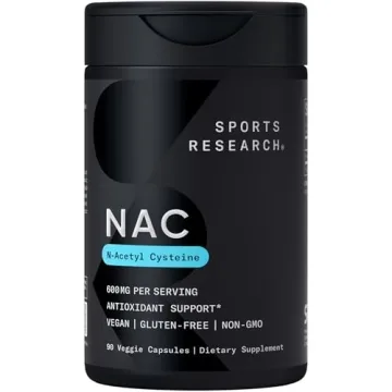 Sports Research NAC 600mg Vegan Capsules - Antioxidant & Immune Support