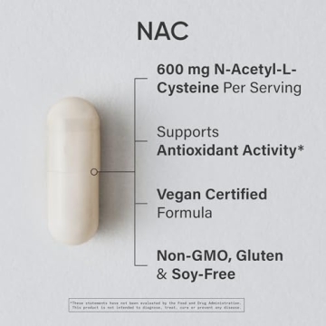 NAC 600mg Vegan Capsules Antioxidant Immune Support