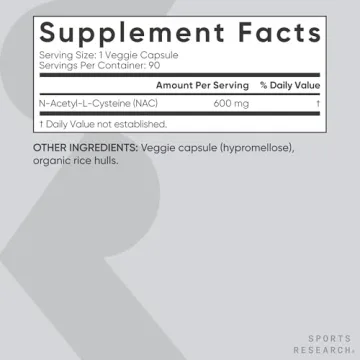 NAC 600mg Vegan Capsules Antioxidant Immune Support
