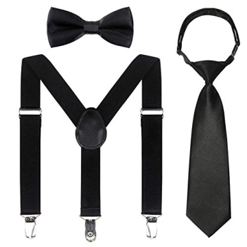 Kajeer Kids Adjustable Suspender Bowtie Sets for All Occasions
