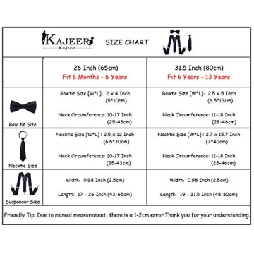 Kajeer Kids Adjustable Suspender Bowtie Sets for All Occasions