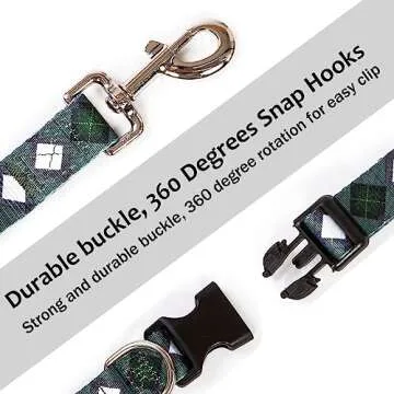 Impoosy Stylish Dog Collar and Leash Set for Pets