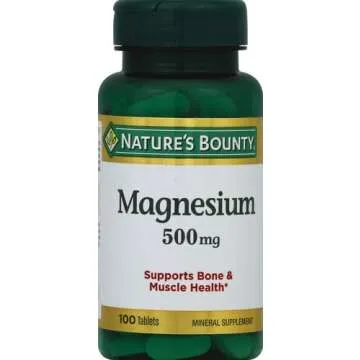 Nature's Bounty Magnesium 500mg Supplement for All Ages
