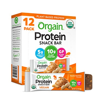 Enjoy Orgain Organic Vegan Protein Bars, Peanut Butter