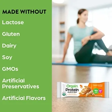 Enjoy Orgain Organic Vegan Protein Bars, Peanut Butter