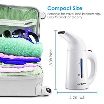 URPOWER 180ml Portable Garment Steamer for Quick Wrinkle Removal
