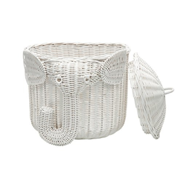KOUBOO Rattan Elephant Storage Bin - Unique Home Organizer