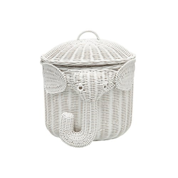 KOUBOO Rattan Elephant Storage Bin - Unique Home Organizer