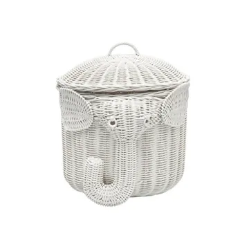 KOUBOO Rattan Elephant Storage Bin - Unique Home Organizer