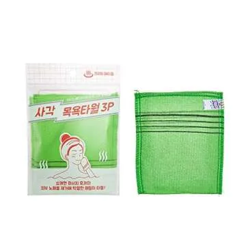 9pcs Korean Exfoliating Bath Washcloths for Smooth Skin